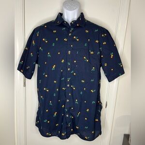 Old Navy Orange Casual Button Down Shirt size L Tall